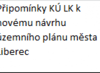 Připomínky KÚ LK k novému návrhu územního plánu města Liberec